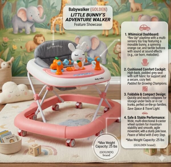 Pink Baby Activity Walker